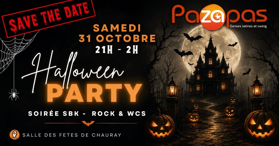 Affiche de l'événement Halloween Party ! du 31/10/2026 à Chauray
