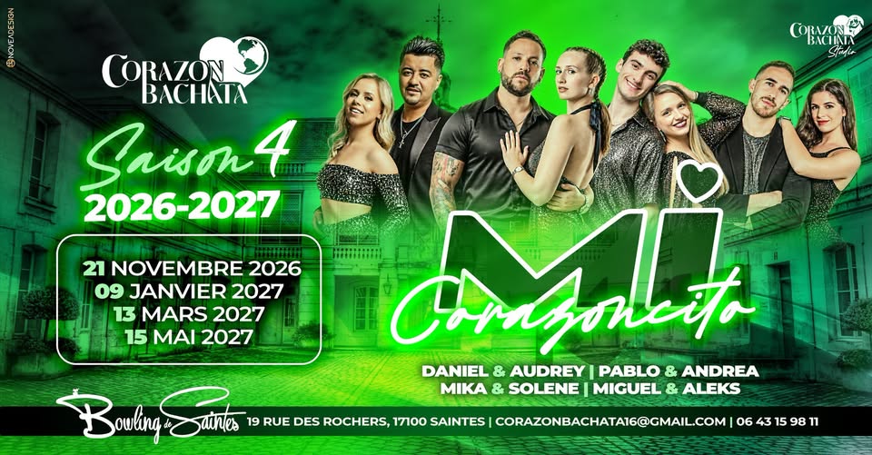 Affiche de l'événement MI CORAZONCITO – SAINTES | SAISON 4 • 2026/2027 du 13/03/2027 à Saintes