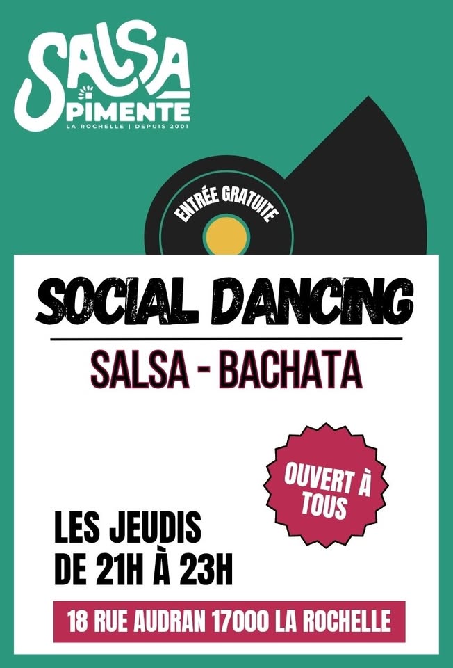 Affiche de l'événement Social Dancing by Salsa Pimente du 24/12/2026 à La Rochelle