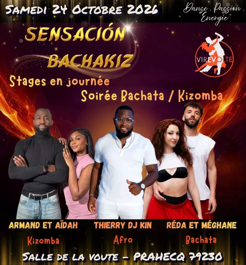 Affiche de l'événement Sensación BachaKiz du 24/10/2026 à Prahecq