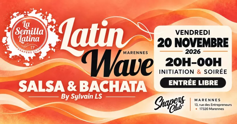 Affiche de l'événement Latin Wave du 20/11/2026 à Marennes