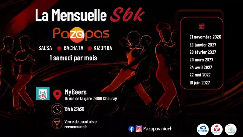 Affiche de l'événement La mensuelle SBK Pazapas - My Beers du 20/03/2027 à Chauray